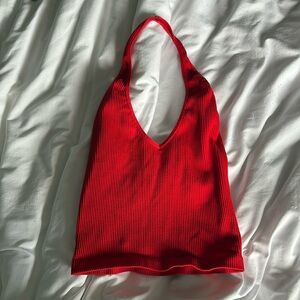 Red halter top, Urban Outfitters (S), never worn